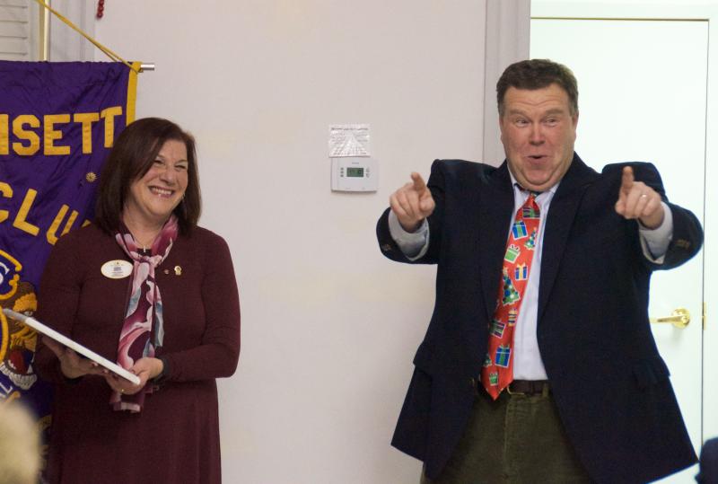 Past president Rob Haley was surprised to receive his award. "You can't spring this stuff on me," he said. BY GEORGIA SPARLING